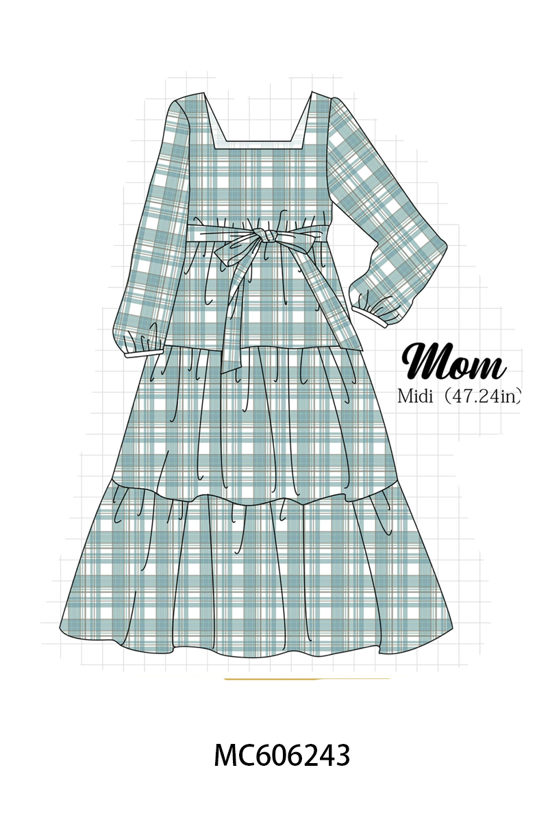 PO95 Teal nativity embroidery plaid collection- ETA December
