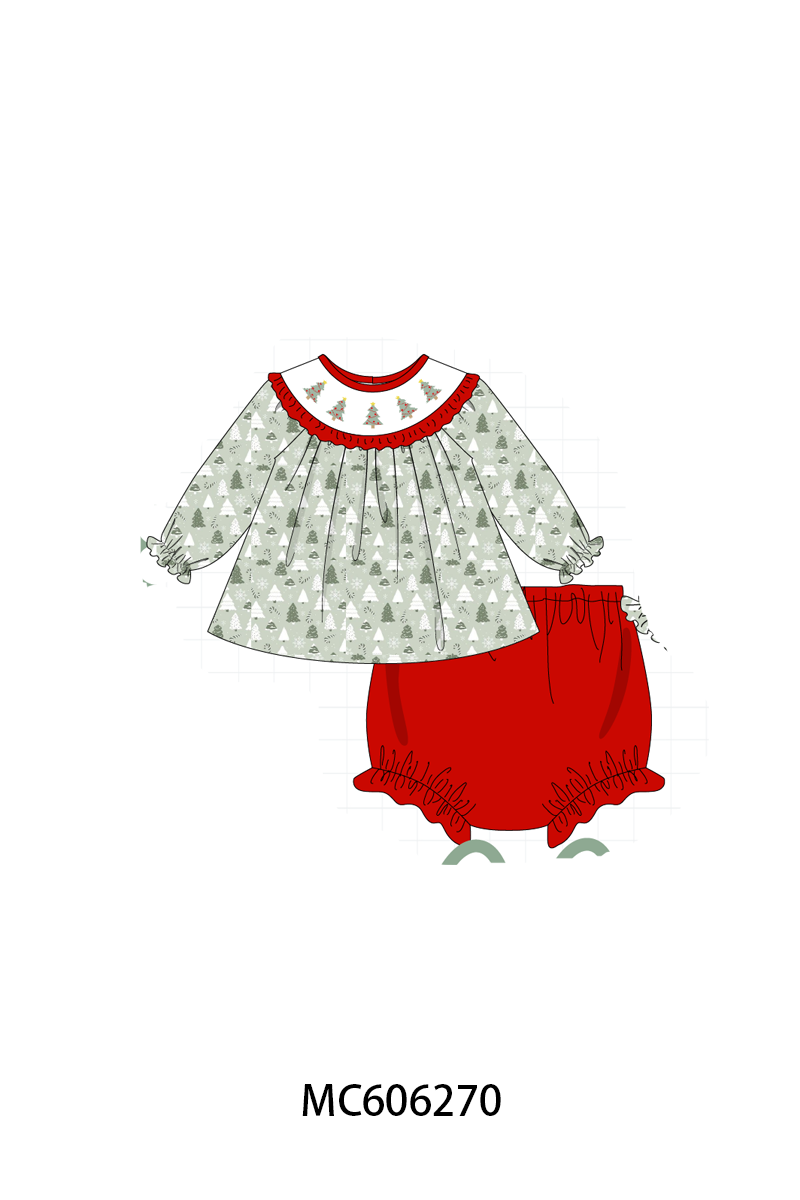 PO95 Green christmas tree embroidery collection- ETA December