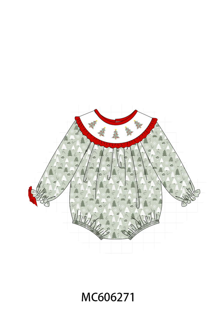 PO95 Green christmas tree embroidery collection- ETA December
