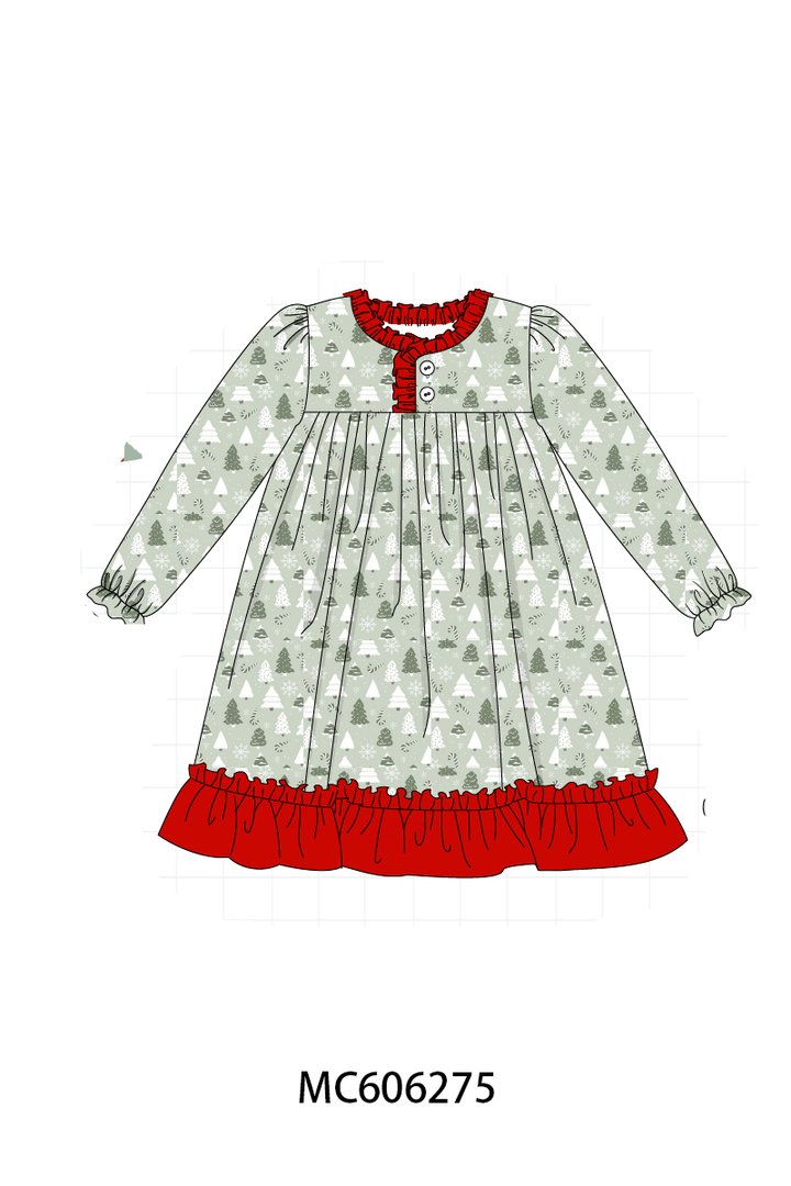 PO95 Green christmas tree embroidery collection- ETA December