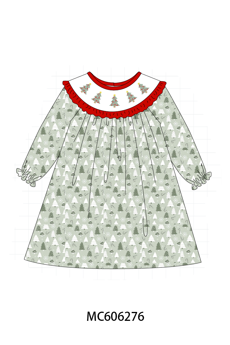 PO95 Green christmas tree embroidery collection- ETA December