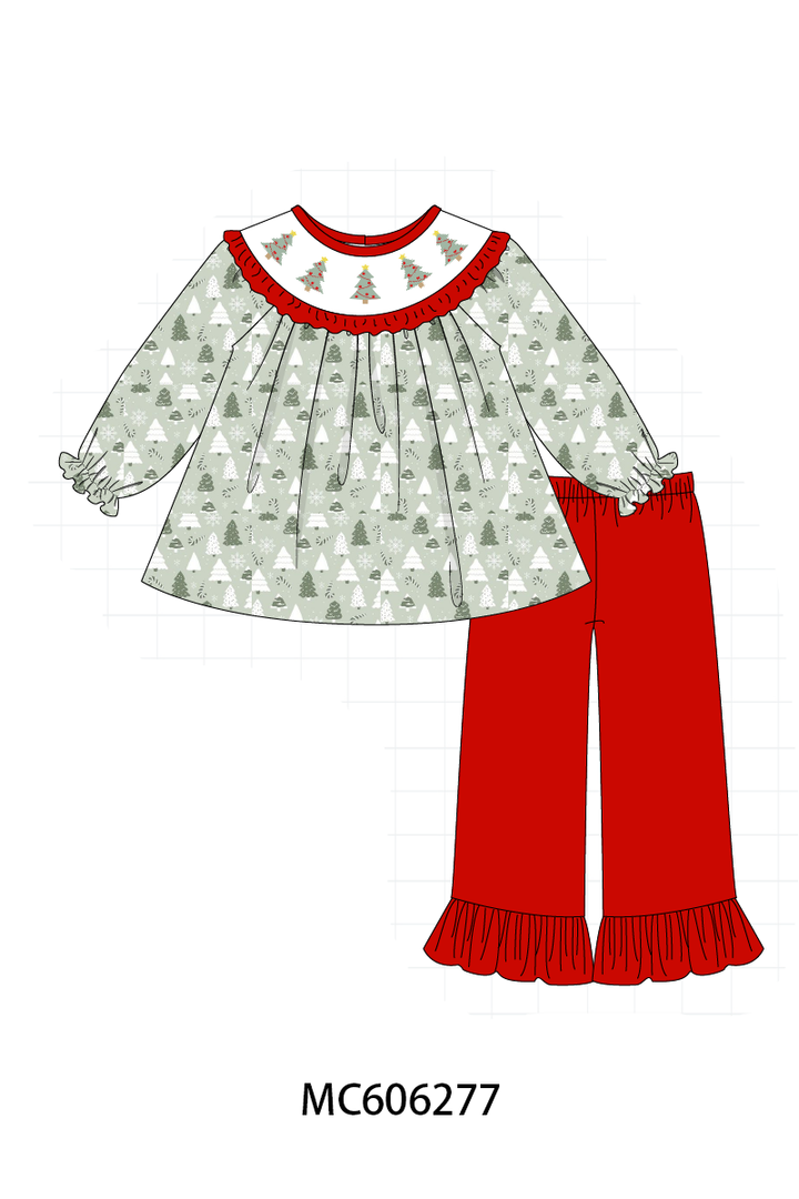 PO95 Green christmas tree embroidery collection- ETA December