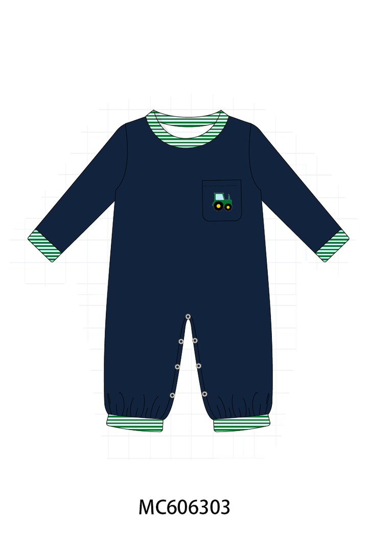 PO95 Navy tractor embroidery stripe collection- ETA December