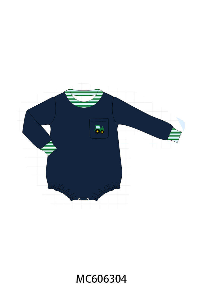 PO95 Navy tractor embroidery stripe collection- ETA December