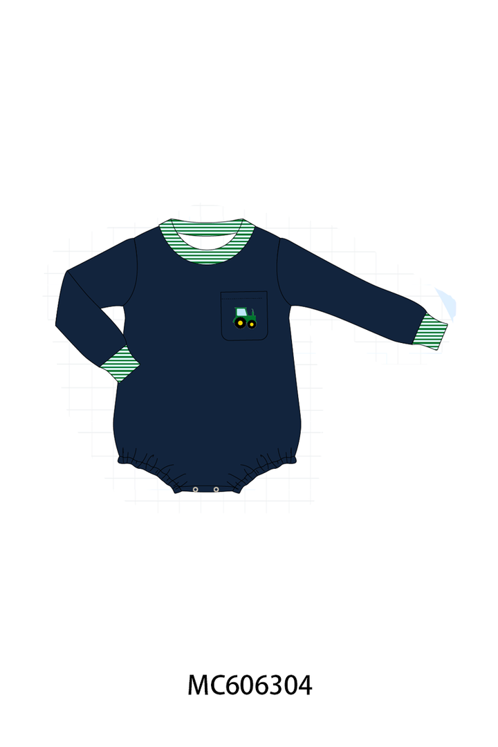 PO95 Navy tractor embroidery stripe collection- ETA December