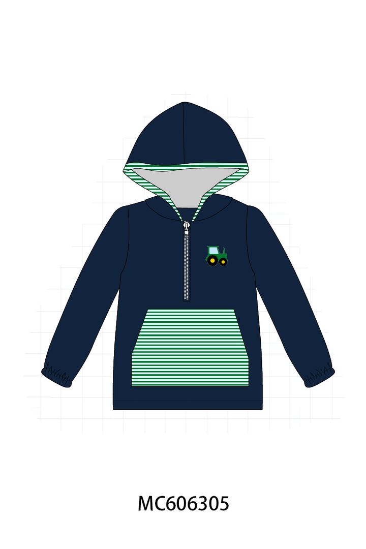 PO95 Navy tractor embroidery stripe collection- ETA December
