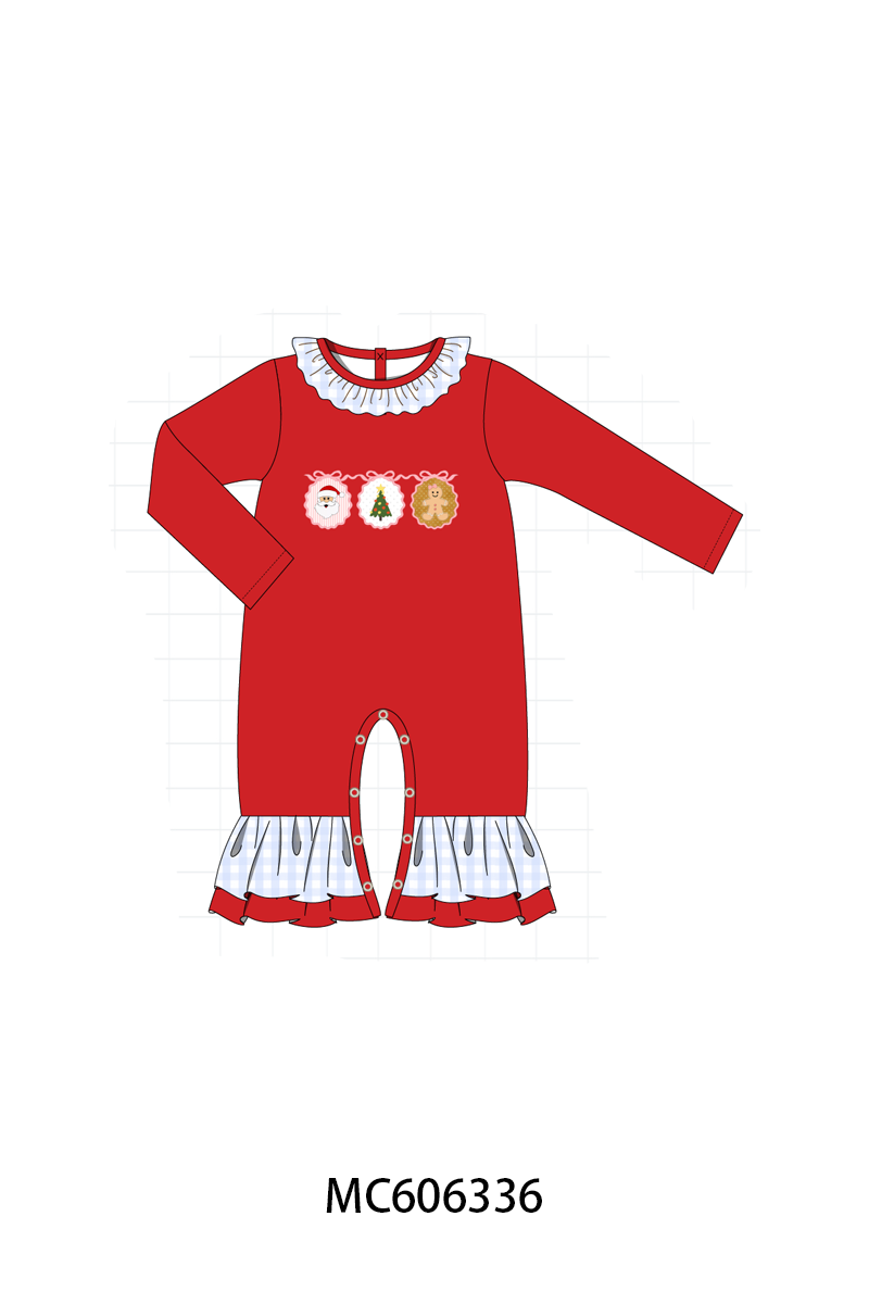 PO95 Red christmas santa tree gingerbread applique collection- ETA December