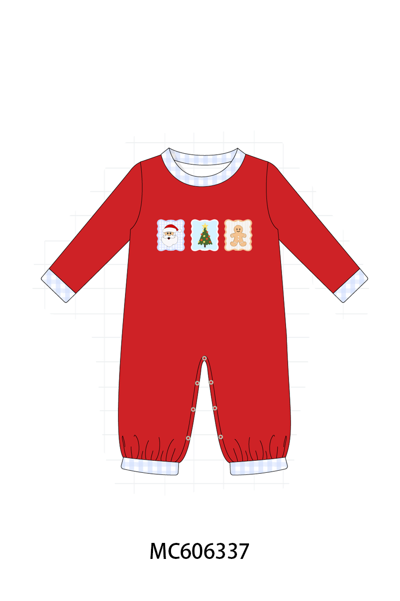 PO95 Red christmas santa tree gingerbread applique collection- ETA December