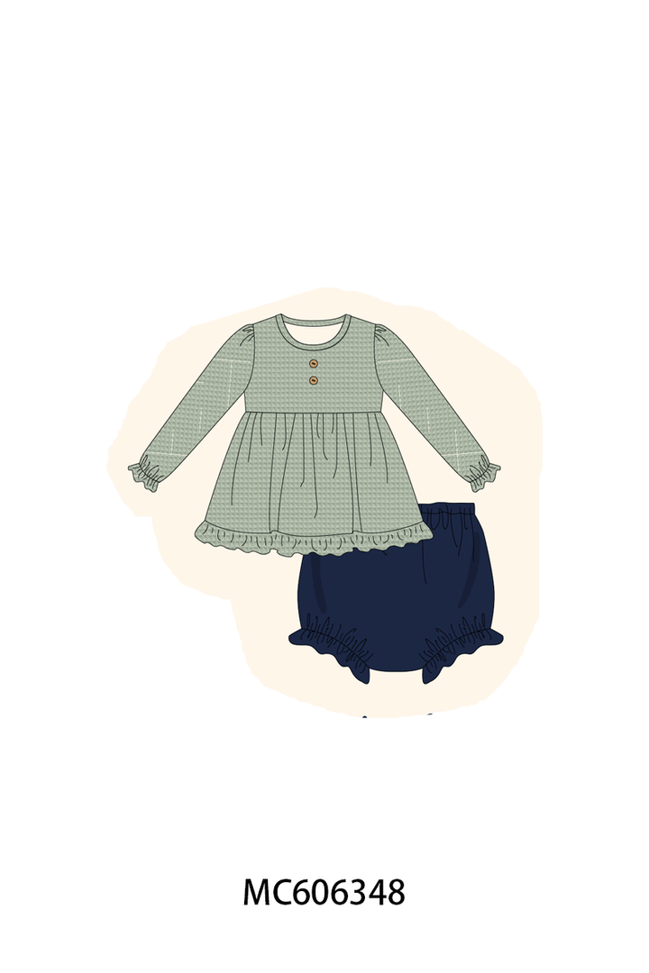 PO95 Navy waffle ruffle collection- ETA December