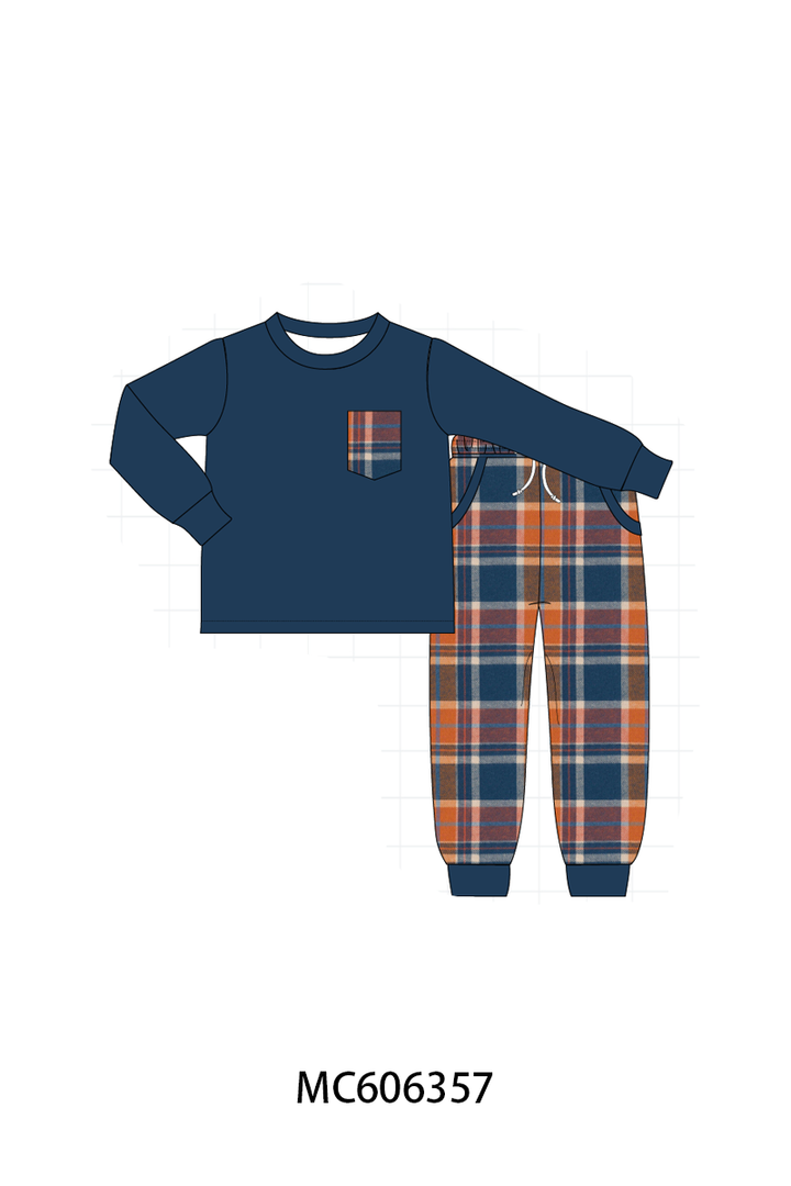 PO95 Rust&navy plaid collection- ETA December