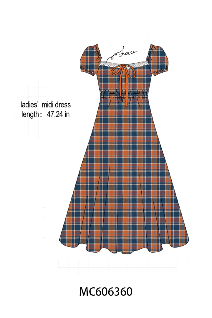 PO95 Rust&navy plaid collection- ETA December