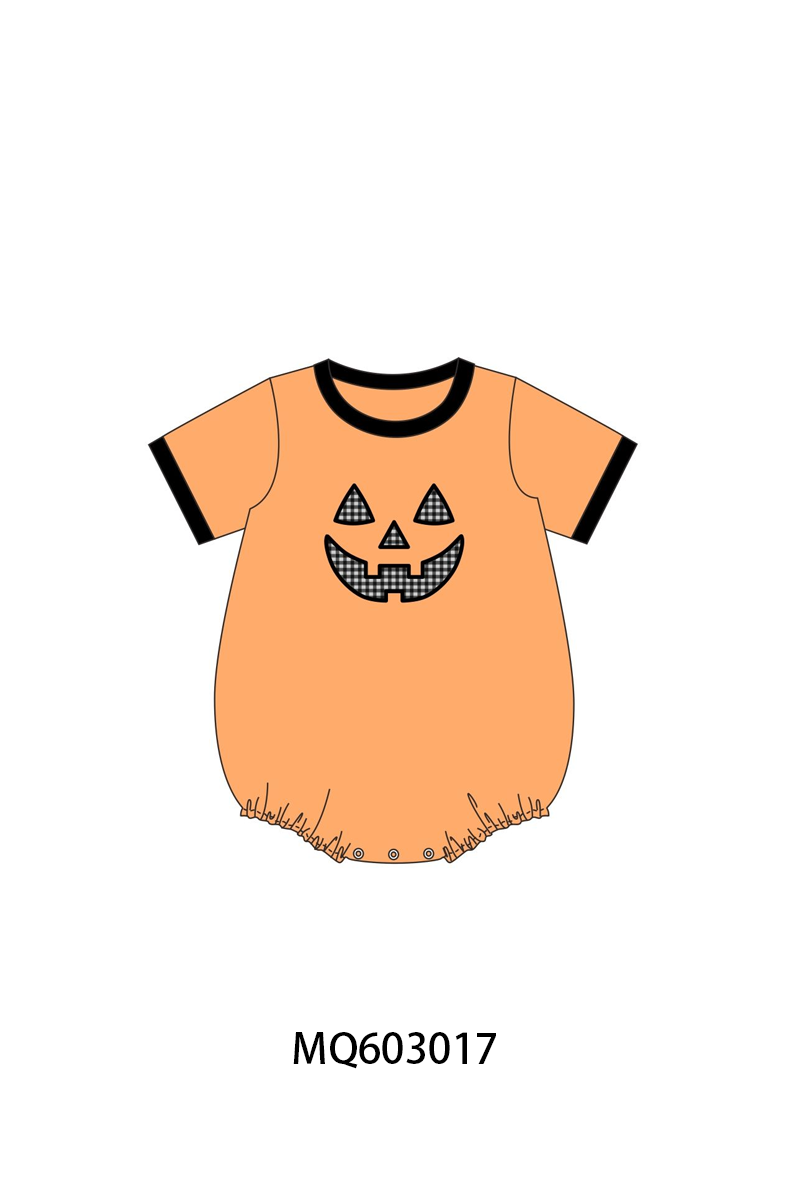PO84 Orange halloween applique gingham collection- ETA Sept