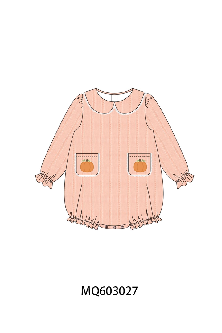 PO84 Coral pumpkin embroidery plaid collection- ETA Sept