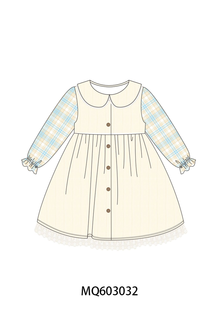 PO84 Beige pumpkin embroidery plaid collection- ETA Sept