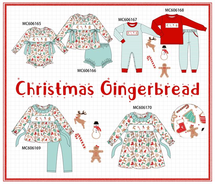 PO95 Mint christmas gingerbread embroidery collection- ETA December
