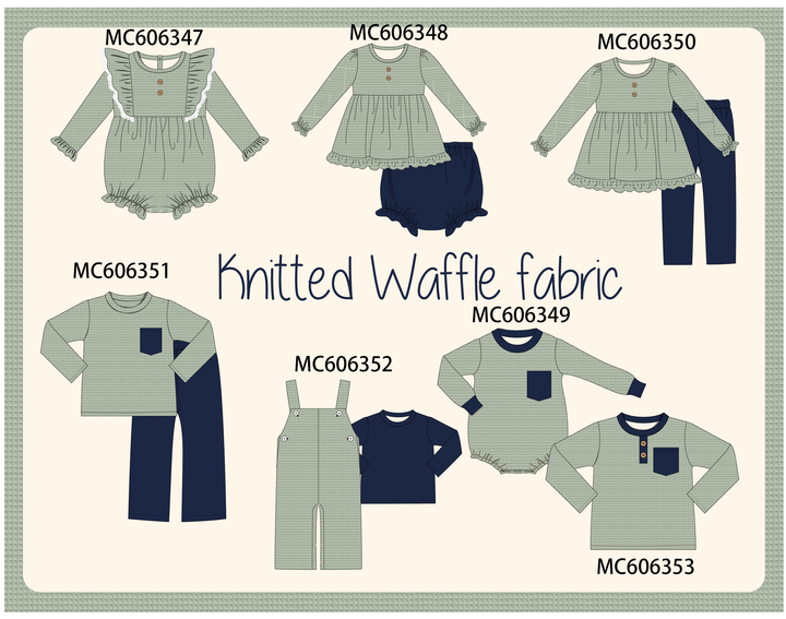 PO95 Navy waffle ruffle collection- ETA December