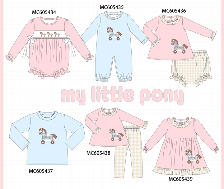 PO93 Pink&blue my little pony embroidery collection- ETA December