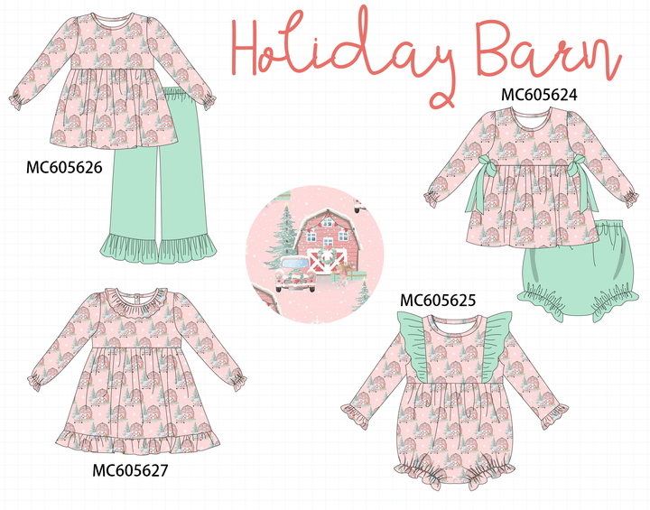 PO93 Pink christmas house ruffle collection- ETA December