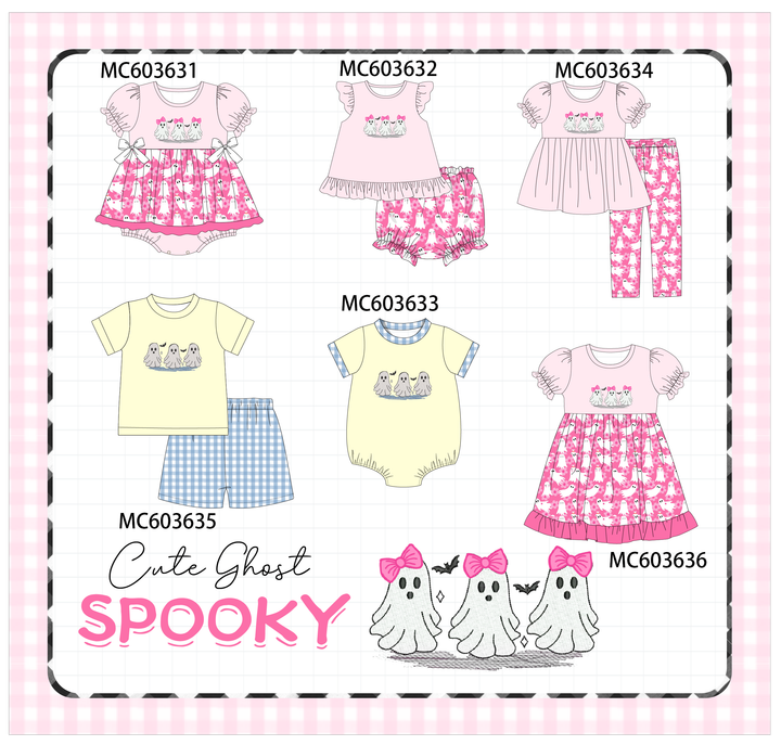PO85 Pink halloween ghost spooky embroidery collection- ETA Sept