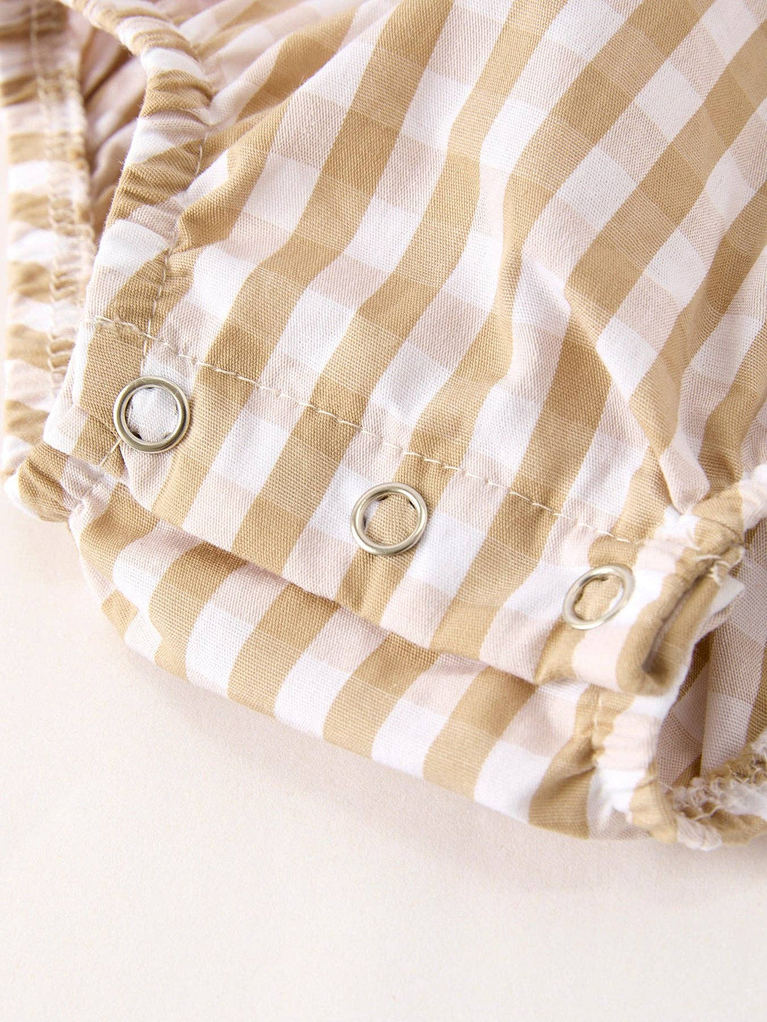 Rylee Faith Designs - Fall Thanksgiving Lapel Plaid Chick Embroidery Smocking Bow Baby Girls Romper: 18M