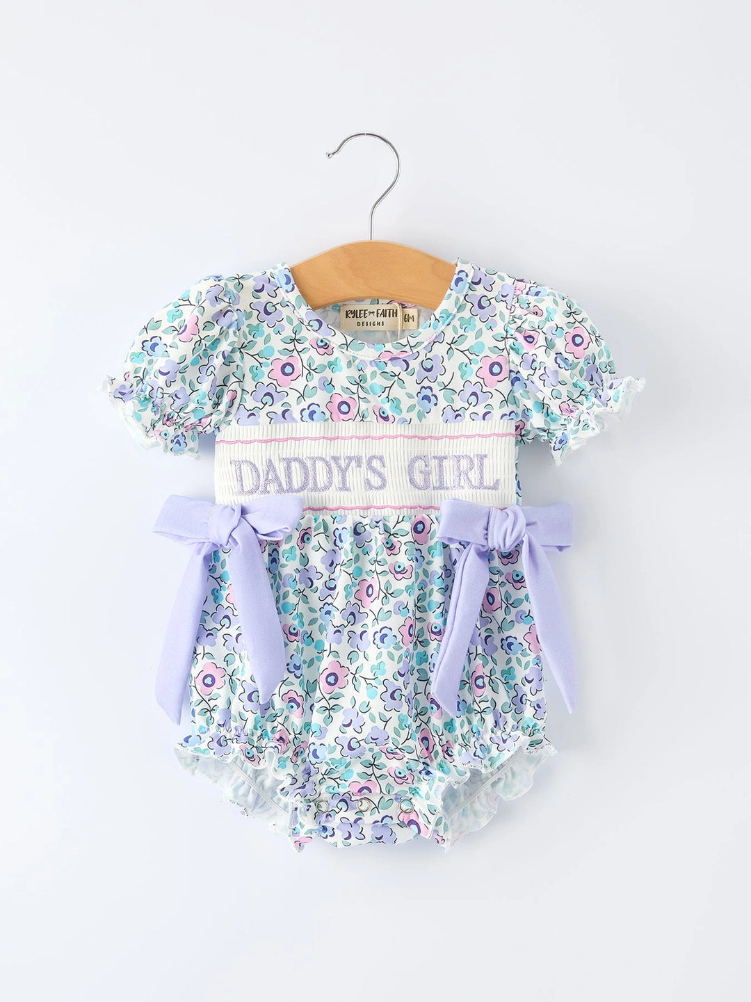 “Daddy's Girl” Smocked Baby Girls Romper