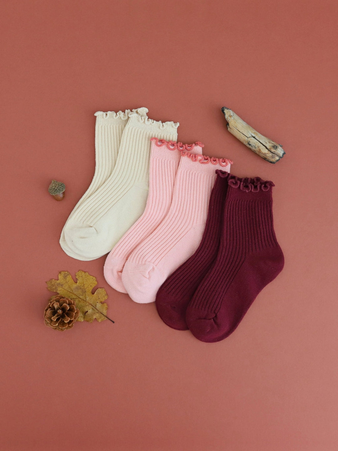 Ribbed Lettuce Trim Midi Socks Pre-Order- ETA end of August