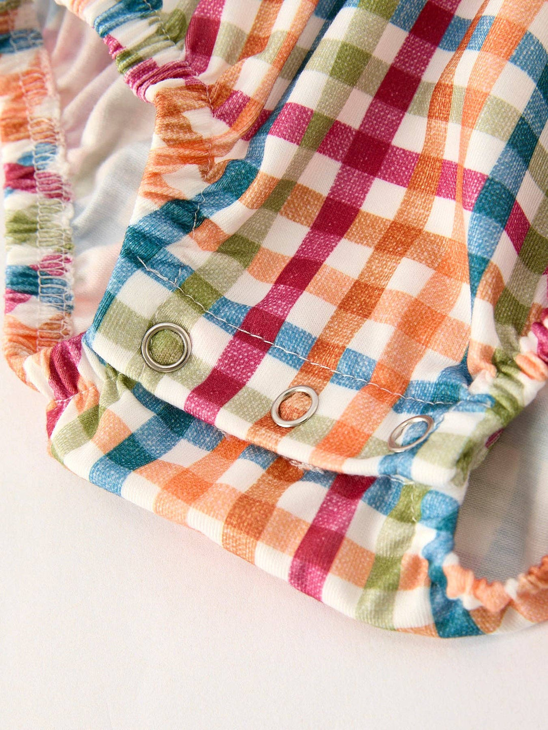 Rylee Faith Designs - Fall Thanksgiving Color Plaid Chick Embroidery Smocking Baby Girls Romper: 18M