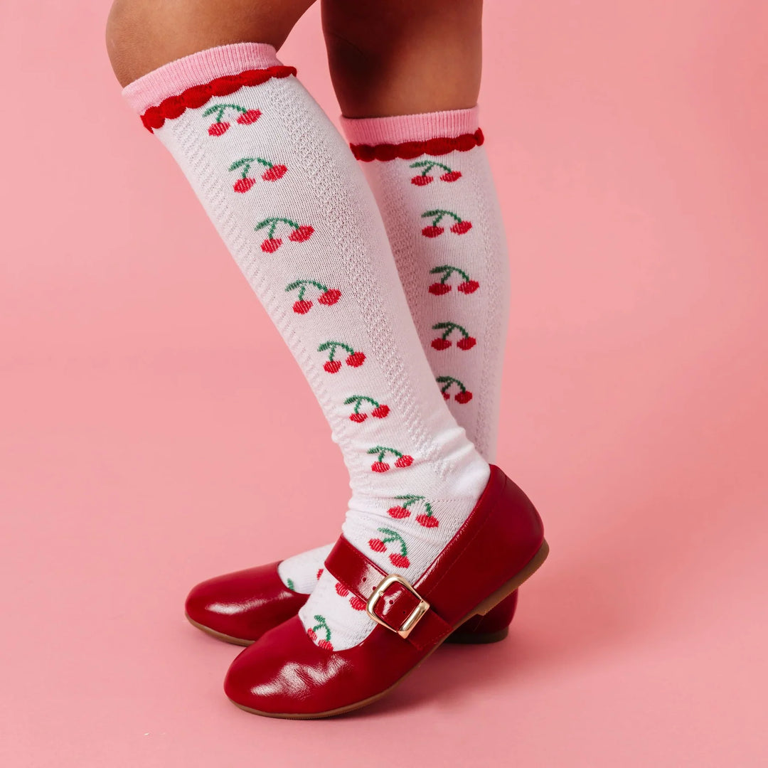 Cherry Knee High Socks