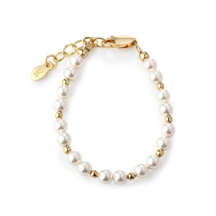 Cherished Moments-14K Gold-Plated Plated Pearl Bracelet
