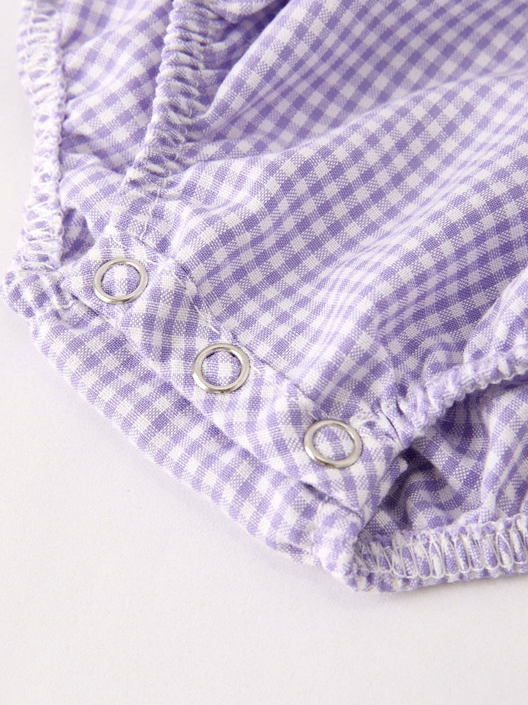 Spider Smock Embroidery Purple Girls Romper