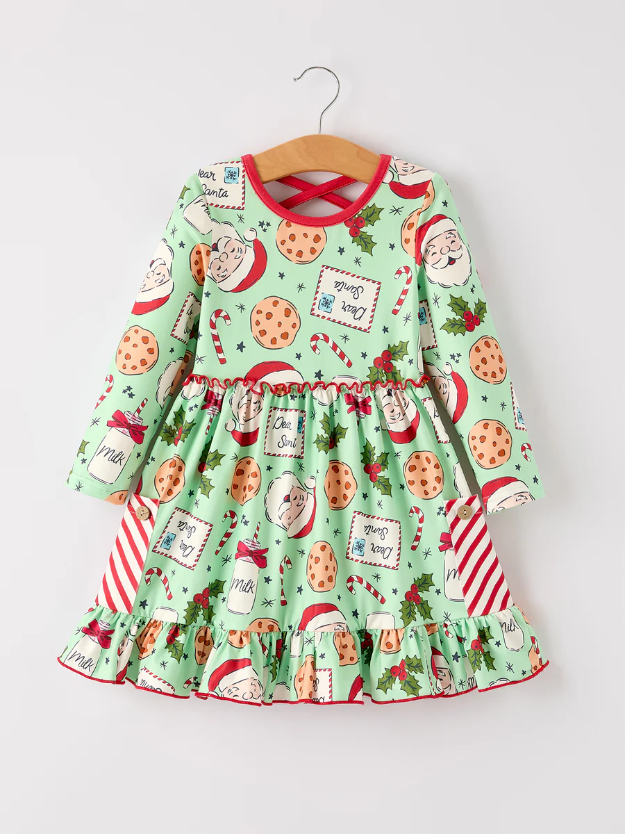 SANTA MILK AND COOKIES DRESS