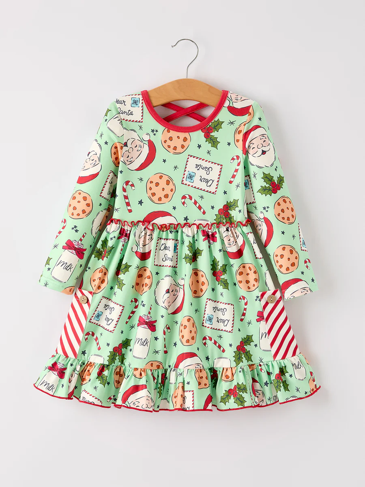 SANTA MILK AND COOKIES DRESS